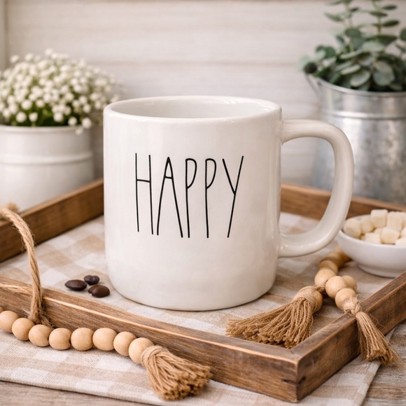 Rae Dunn Other - Rae‎ Dunn Happy Farmhouse Style Ceramic Mug
